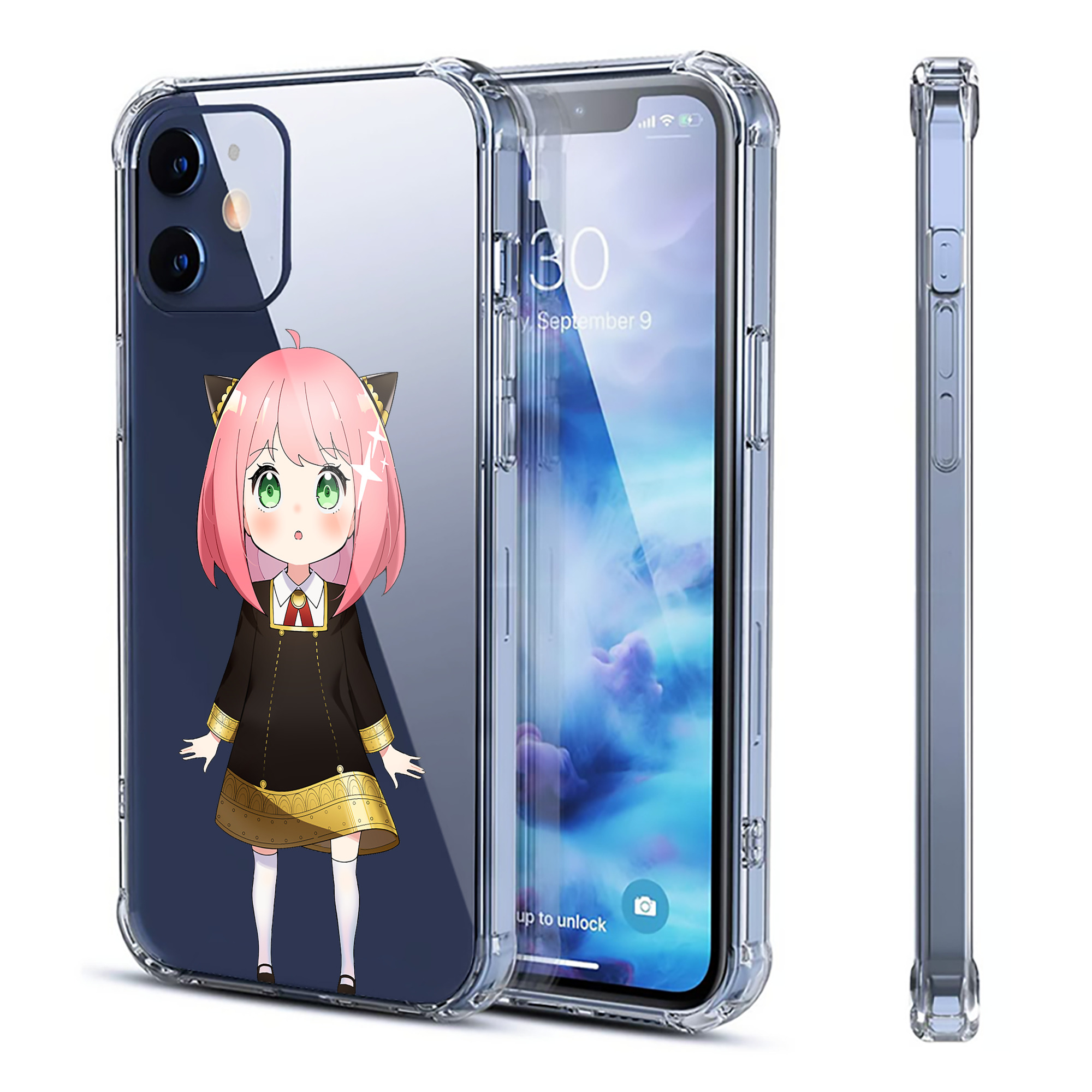 （画像用） SPY×FAMILY间谍家家酒 【iPhone 12シリーズ対応】透明スマホケース（クリアソフトケース）